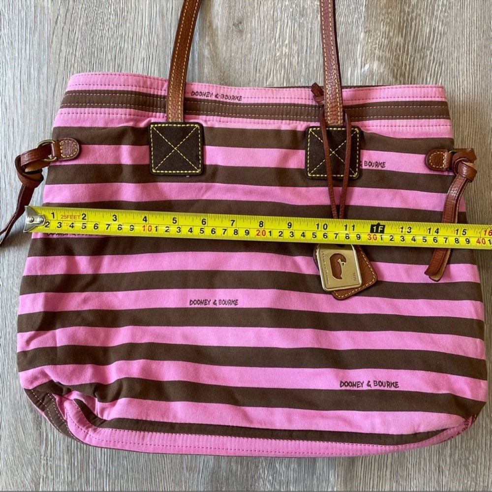 Dooney & Bourke Pink Stripe Handbag - Picture 12 of 16